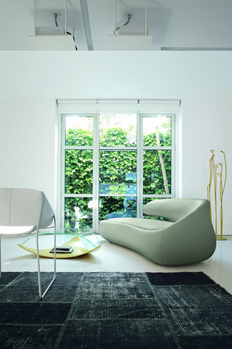 Upholstered leather day bed | Duny by Tonin Casa
