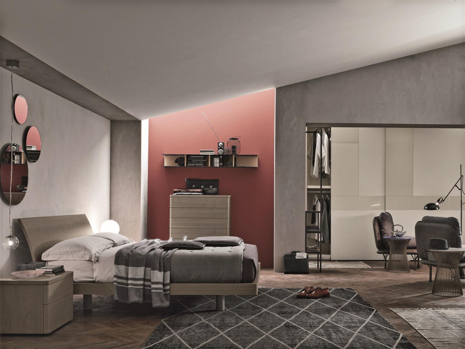 Wooden double bed | Clio by Tomasella