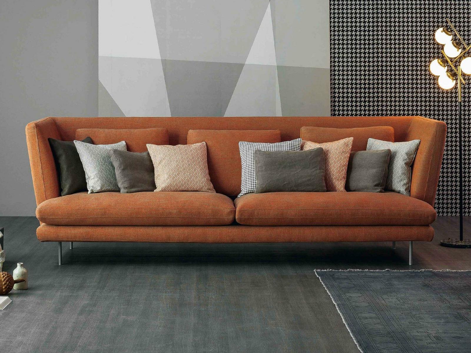 Upholstered fabric sofa with removable cover | Lars High by Bonaldo