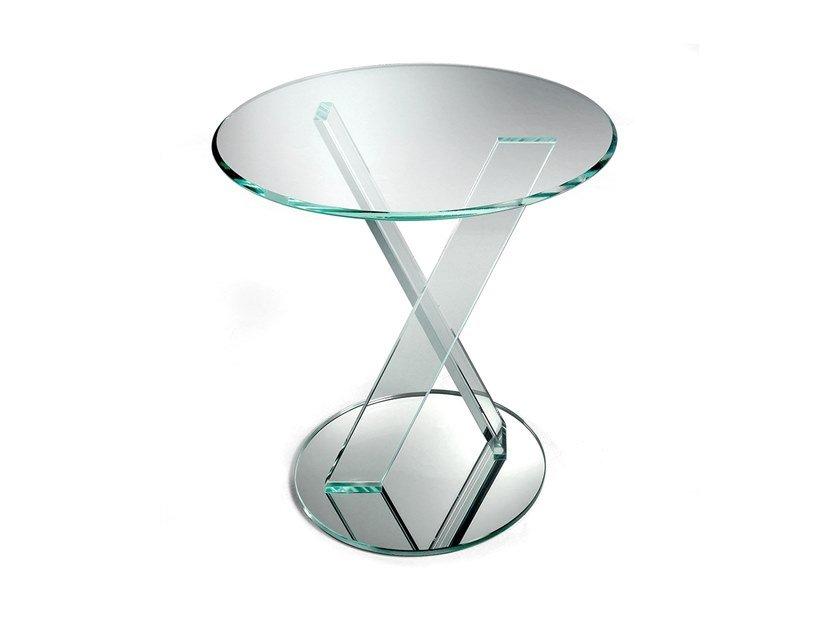 Round glass coffee table | Mister X by Reflex