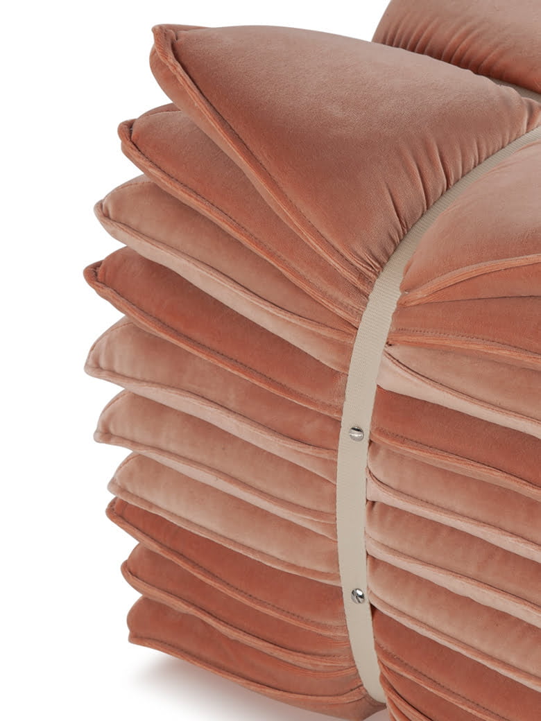 Calia Italia's eco-sustainable U'Strozz footstools offer unique craftsmanship and adaptability, merging comfort with ecological awareness through upcycled materials. | U’Strozz by Calia Italia