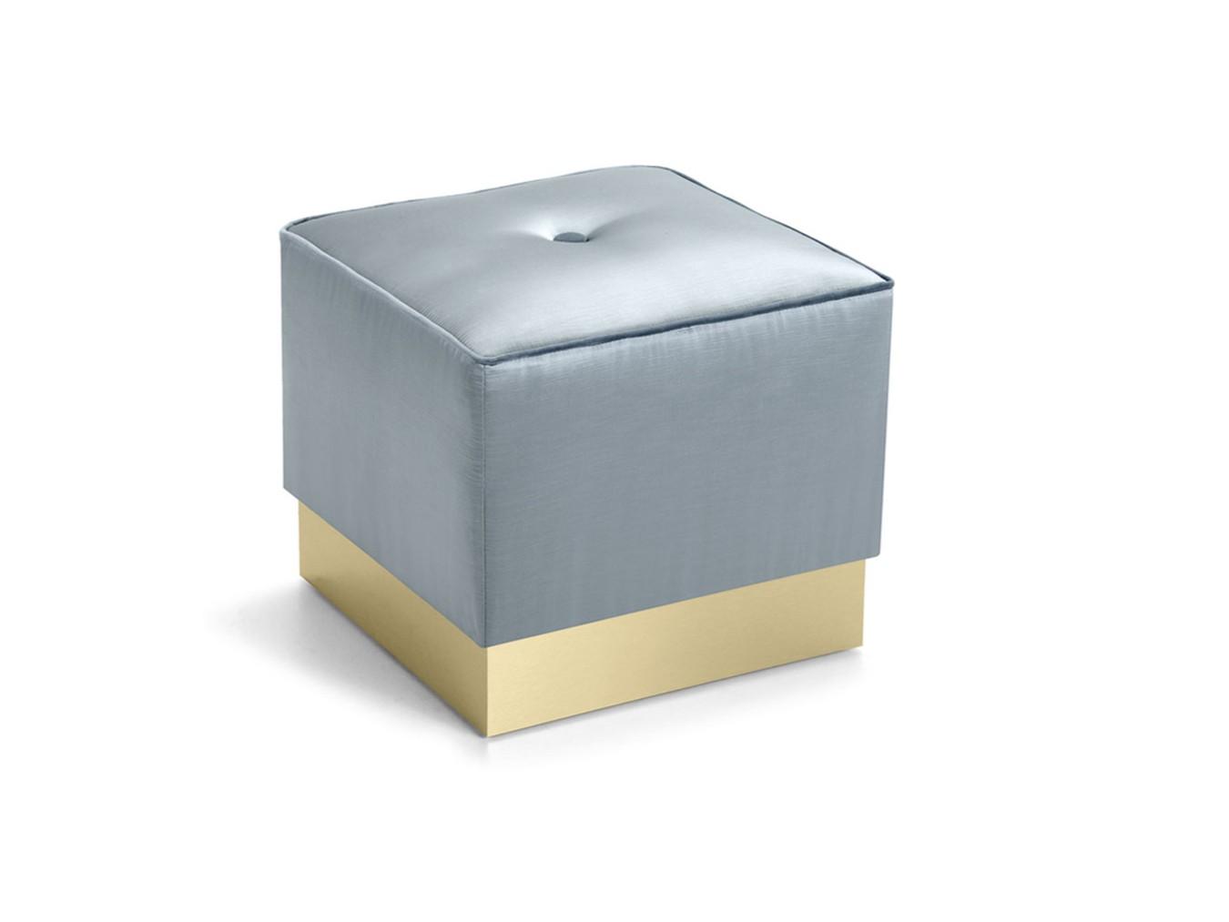 Upholstered square fabric pouf | Eos by Domingo salotti