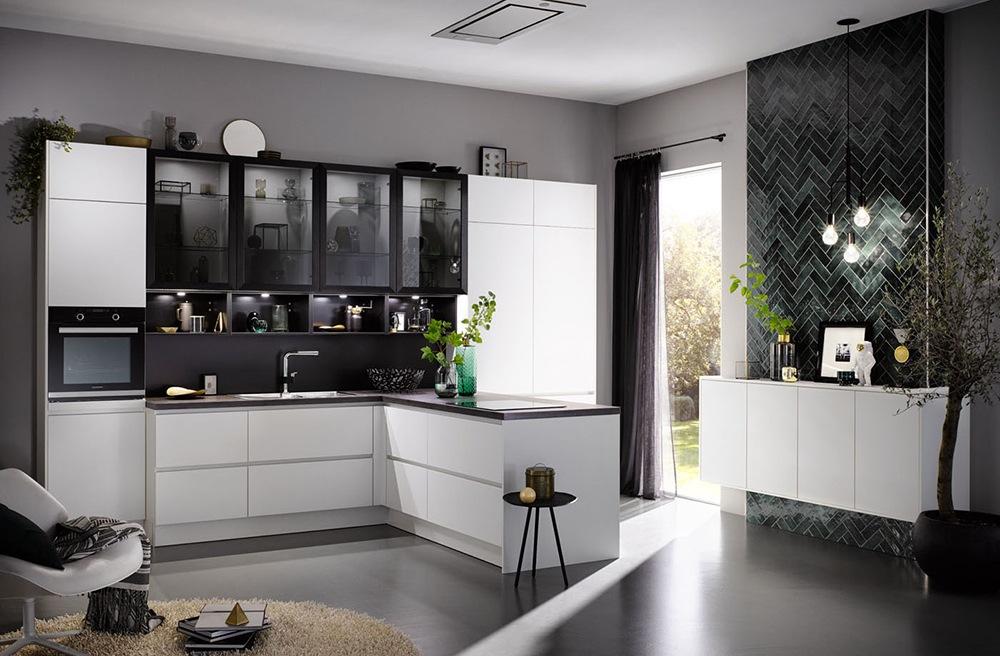 Kitchen without handles Haecker classic Laser Soft GL