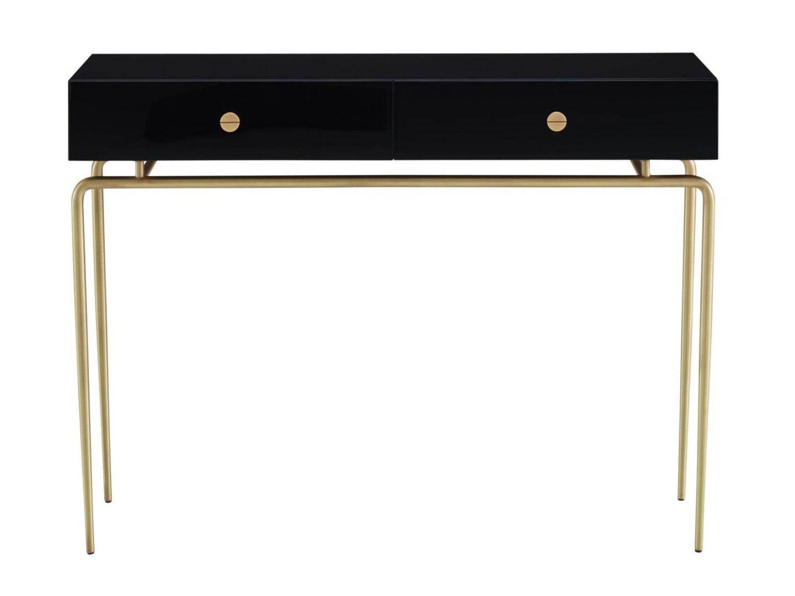 Rectangular steel and wood console table with drawers | Débourgeoisée by Ligne Roset