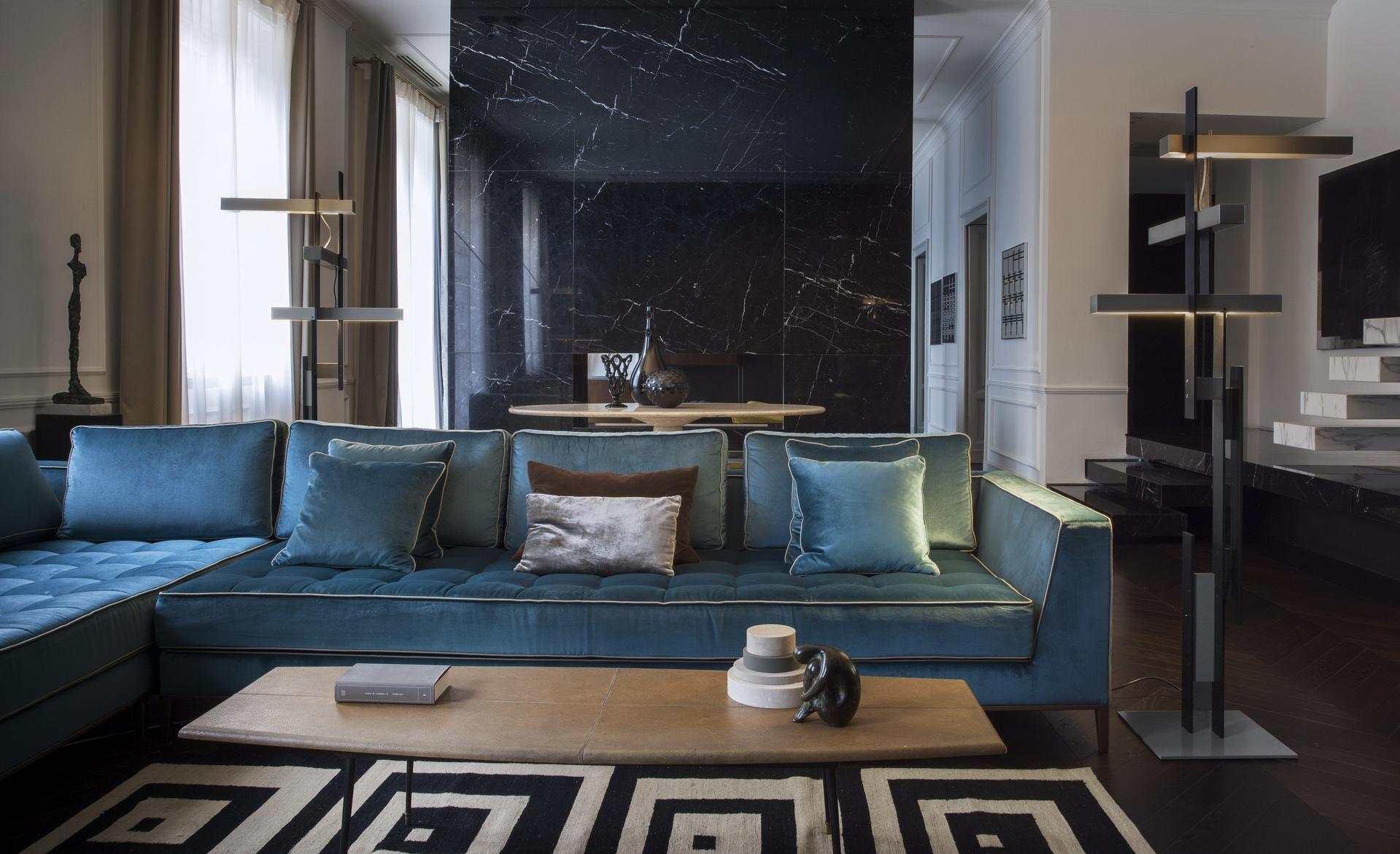 LED direct-indirect light floor lamp | Las - 376 by Oluce