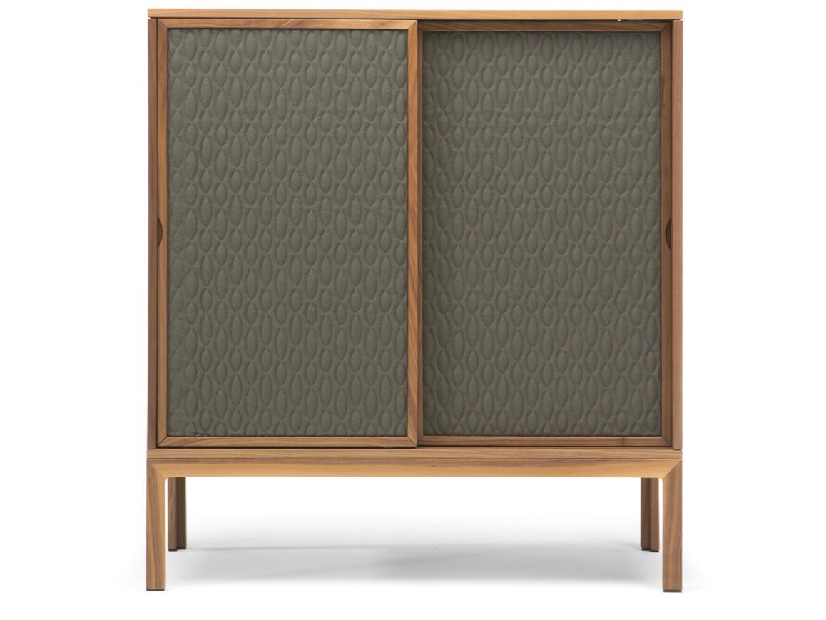 Solid wood highboard with sliding doors | Crate by Natuzzi Italia