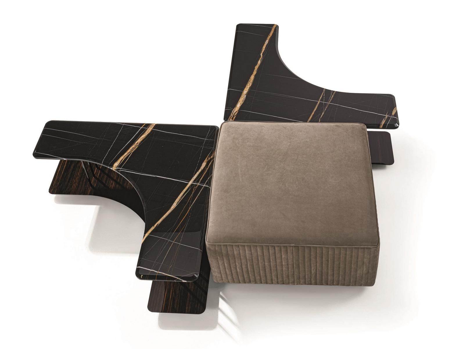 Square metal coffee table | Saturn by Longhi