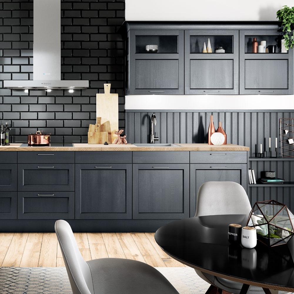 Kitchen with handles Haecker Bristol