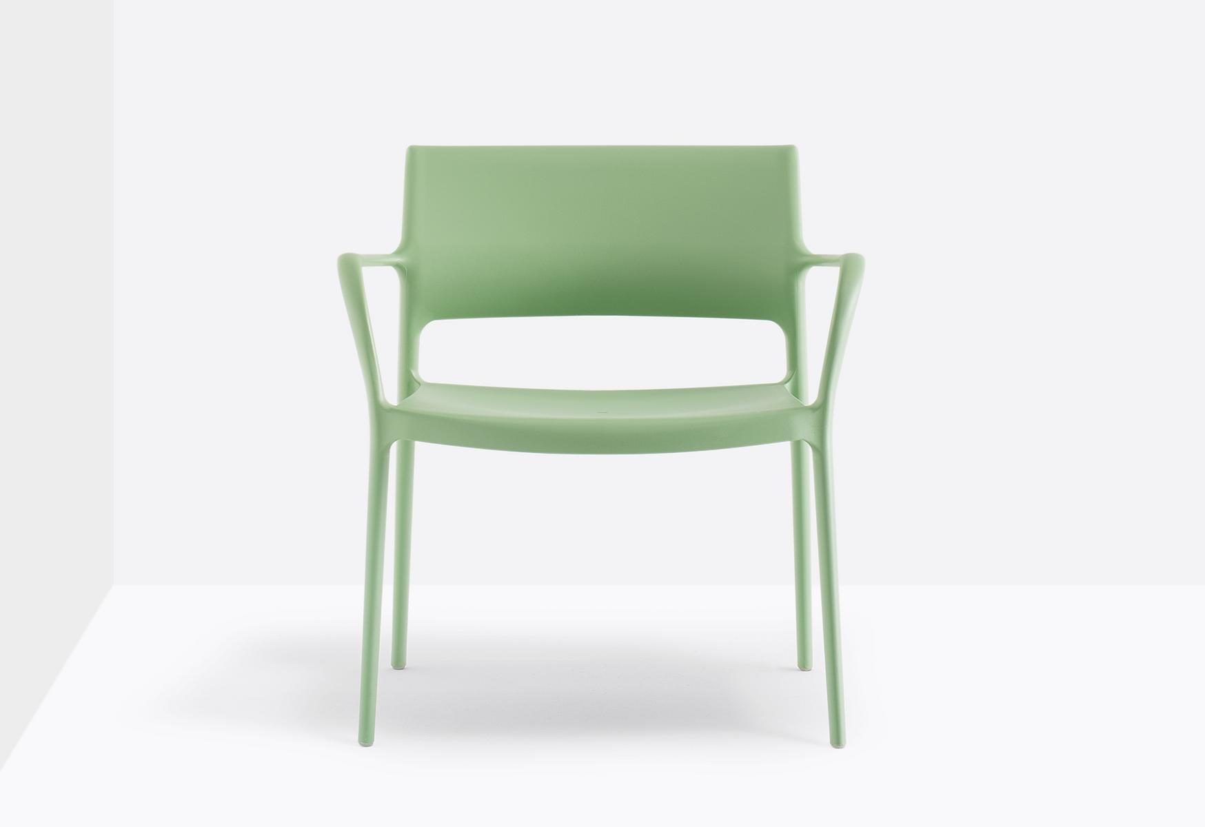 Stackable polypropylene easy chair with armrests | Ara 316 by Pedrali