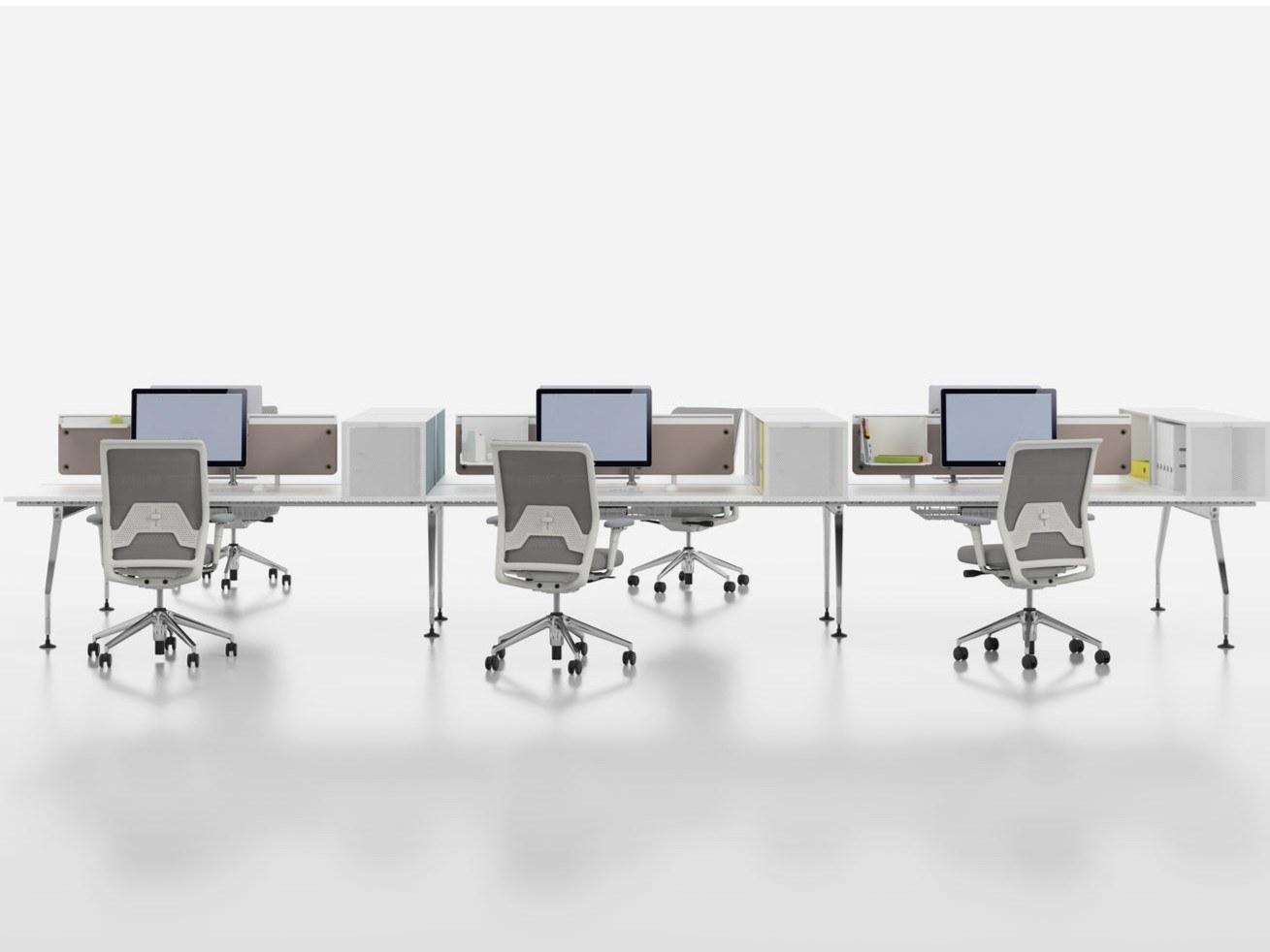 Sectional melamine workstation desk | Ad Hoc by Vitra