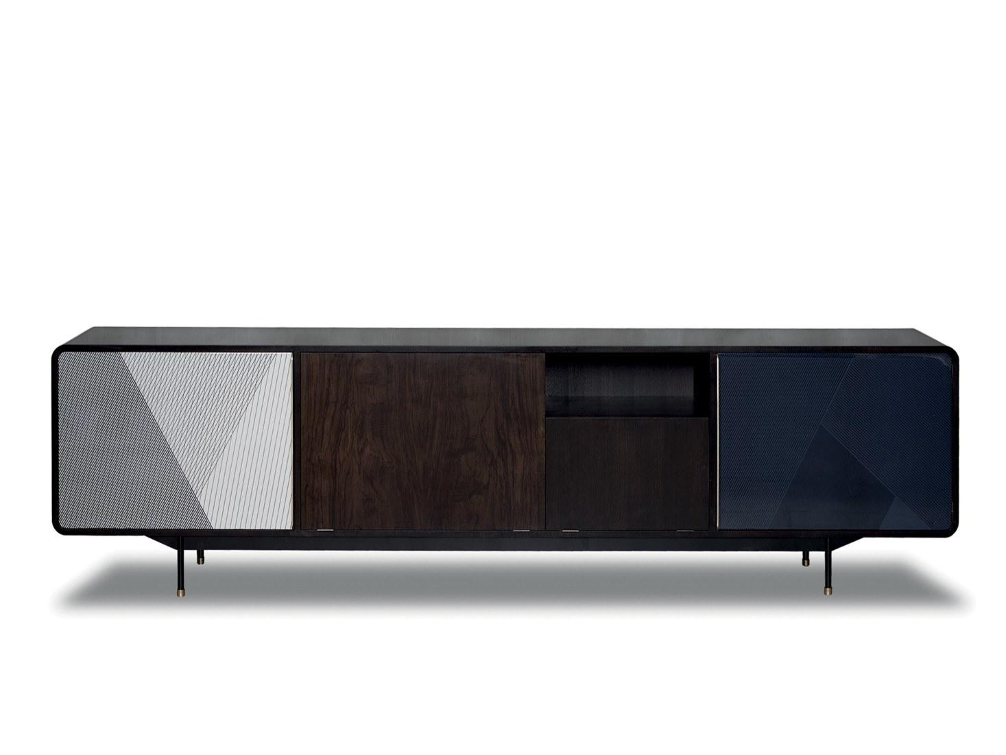 Contemporary style engineered wood sideboard with doors | Memo by Baxter