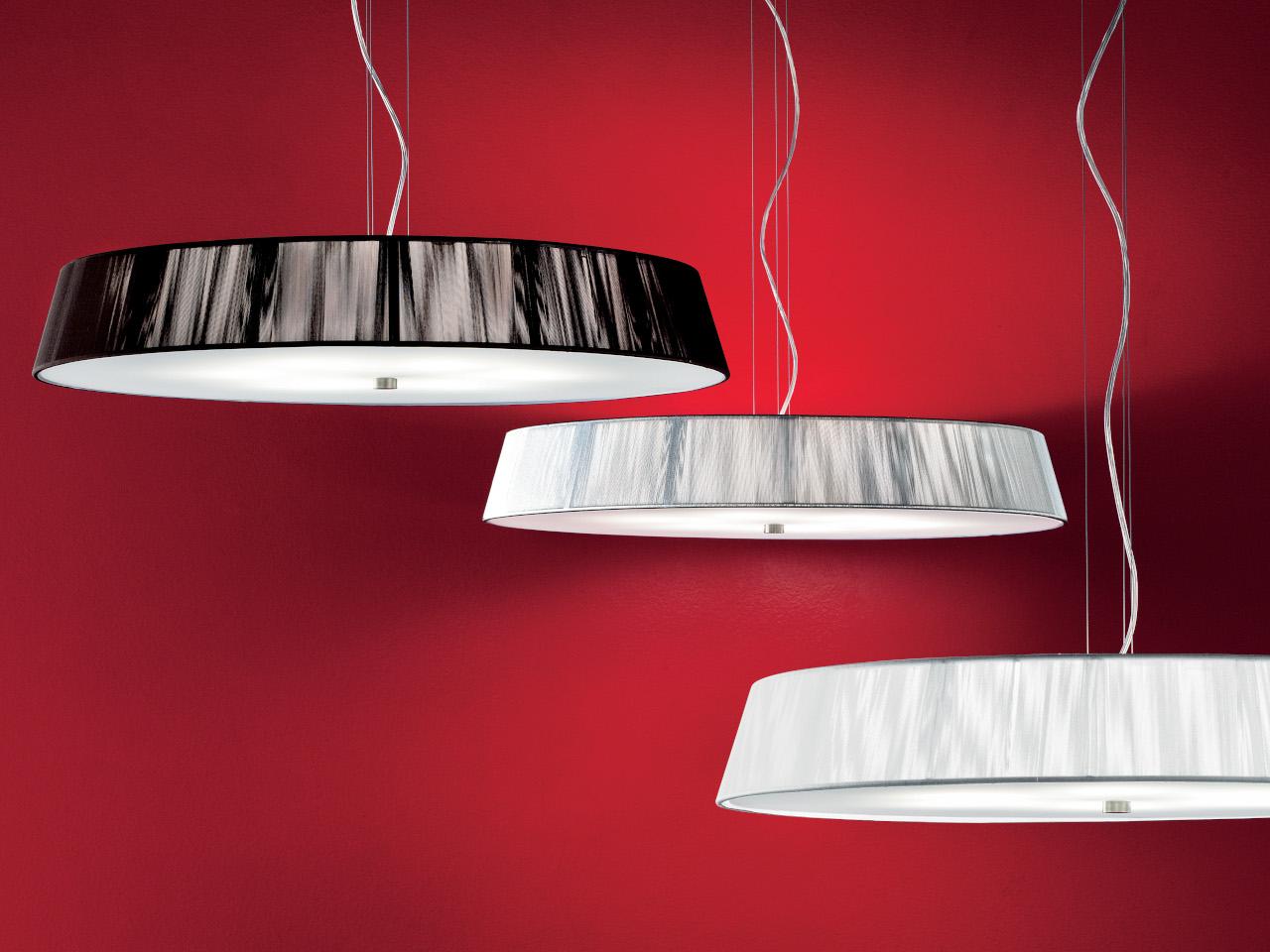 LED fabric pendant lamp | Lilith S40 by Leucos