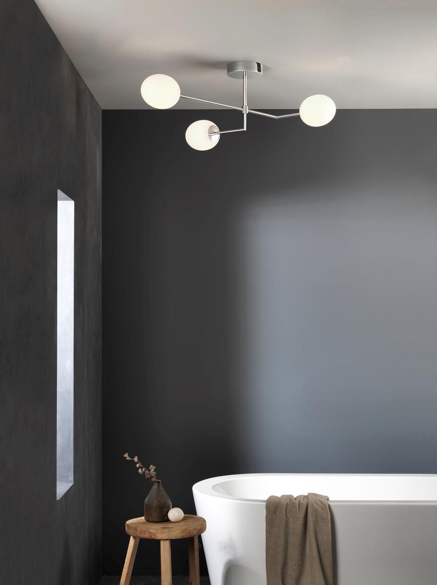 LED ceiling lamp in metal and opal glass | Kiwi 3 by Astro lighting