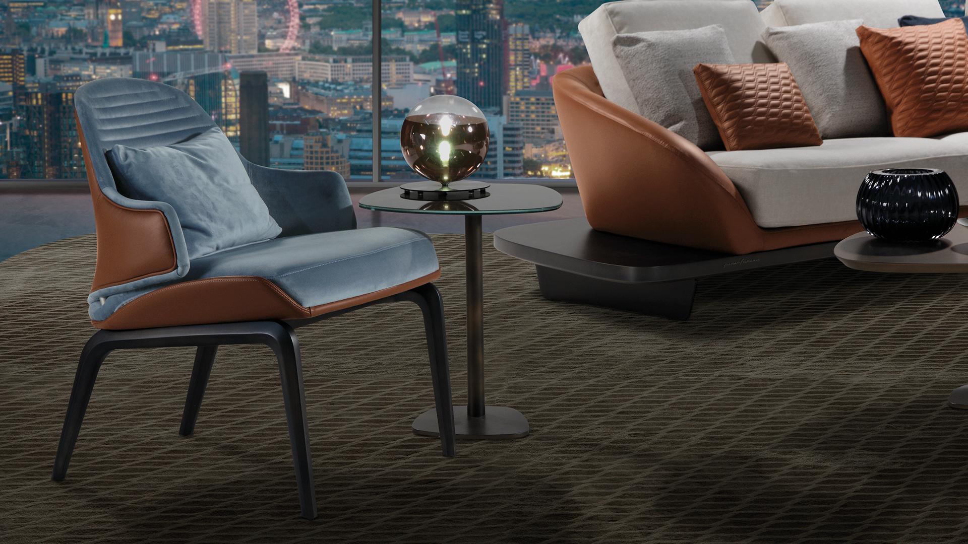 Leather armchair with armrests | Vela by Reflex