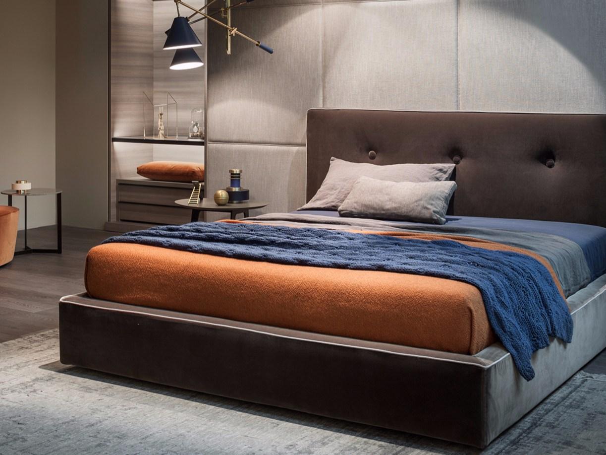 Fabric double bed | Madama by Lema