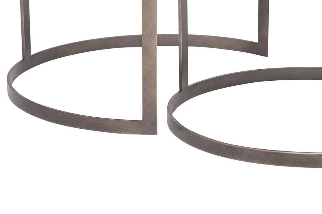 Round wooden high side table | Hammer by Tonin Casa