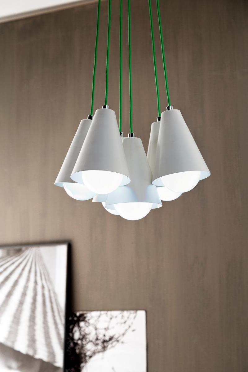 Direct light iron pendant lamp | Cono 6 by Zava
