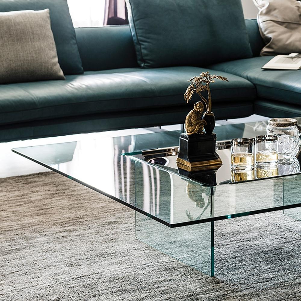 Square glass coffee table | Carrè by Cattelan Italia