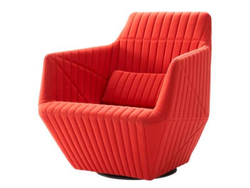 Swivel fabric armchair with armrests | Facett by Ligne Roset