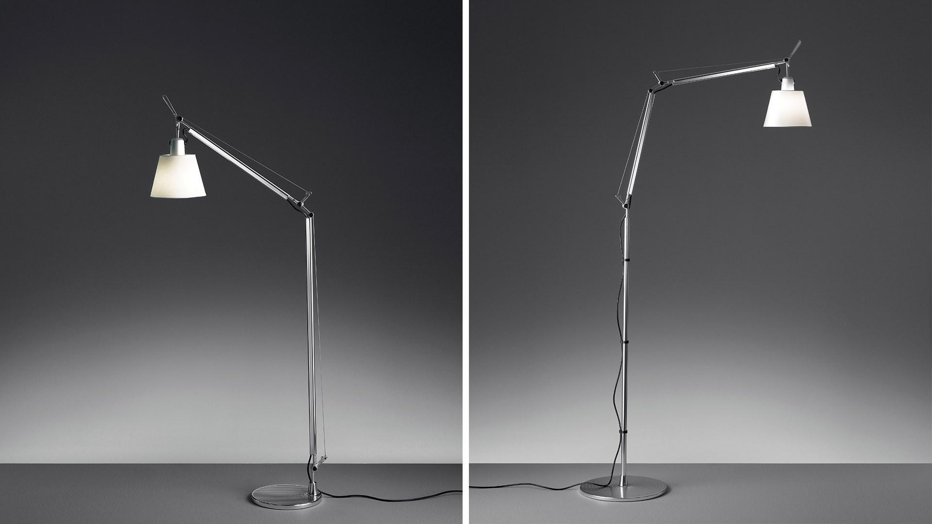Reading parchment paper or satin floor lamp | Tolomeo Basculante Reading Floor by Artemide