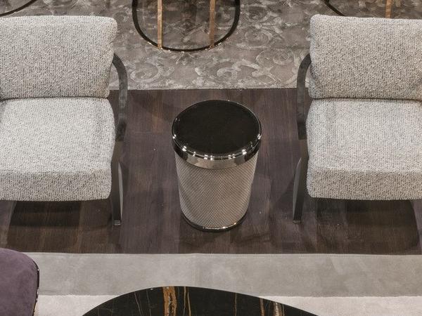 Round leather coffee table | Herbert by Longhi
