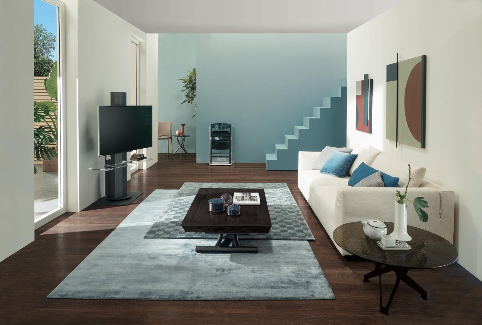 Height-adjustable extending wooden coffee table | Leonardo by Ozzio Italia