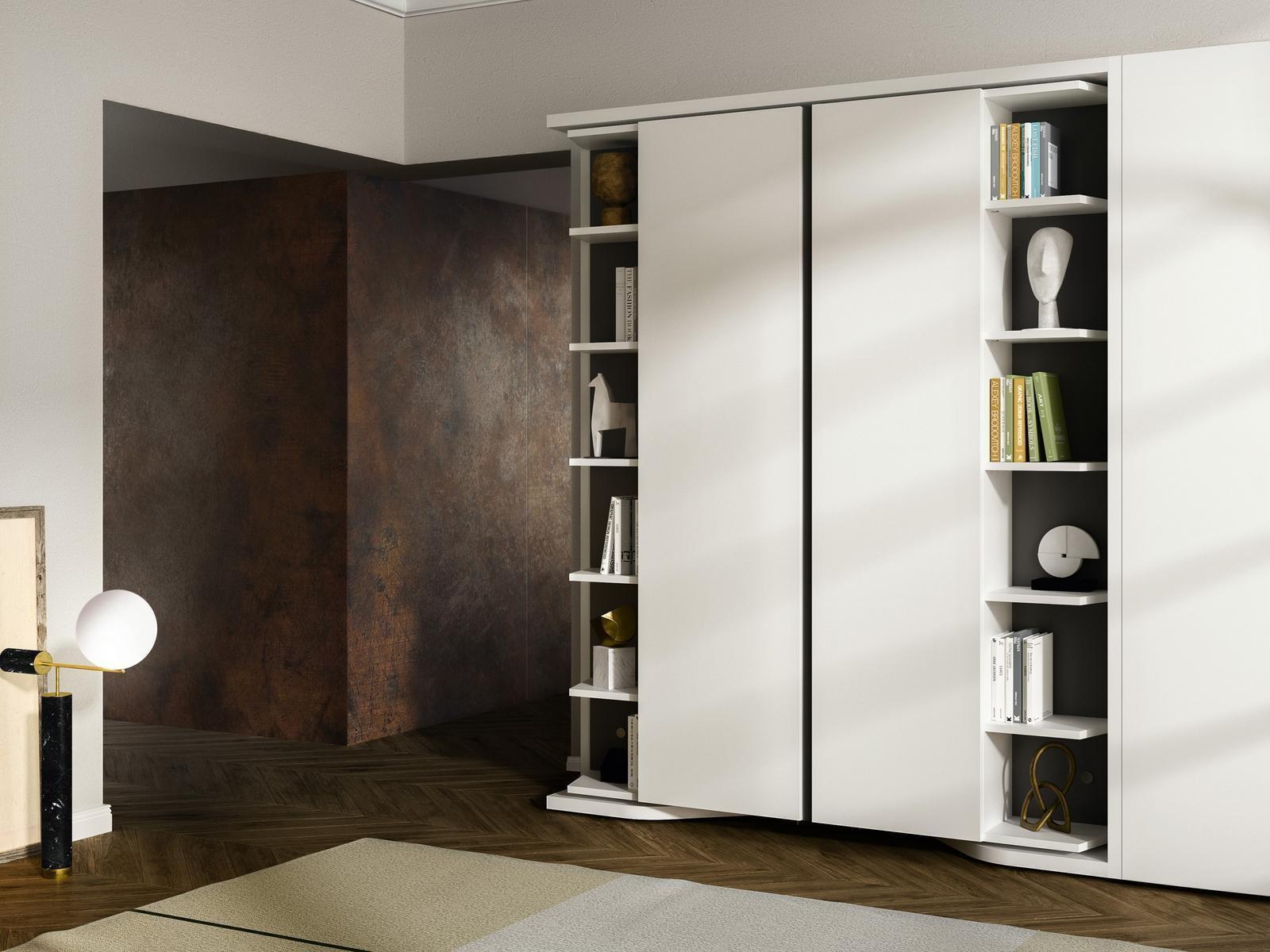Storage wall with fold-away bed | Lgm by CLEI