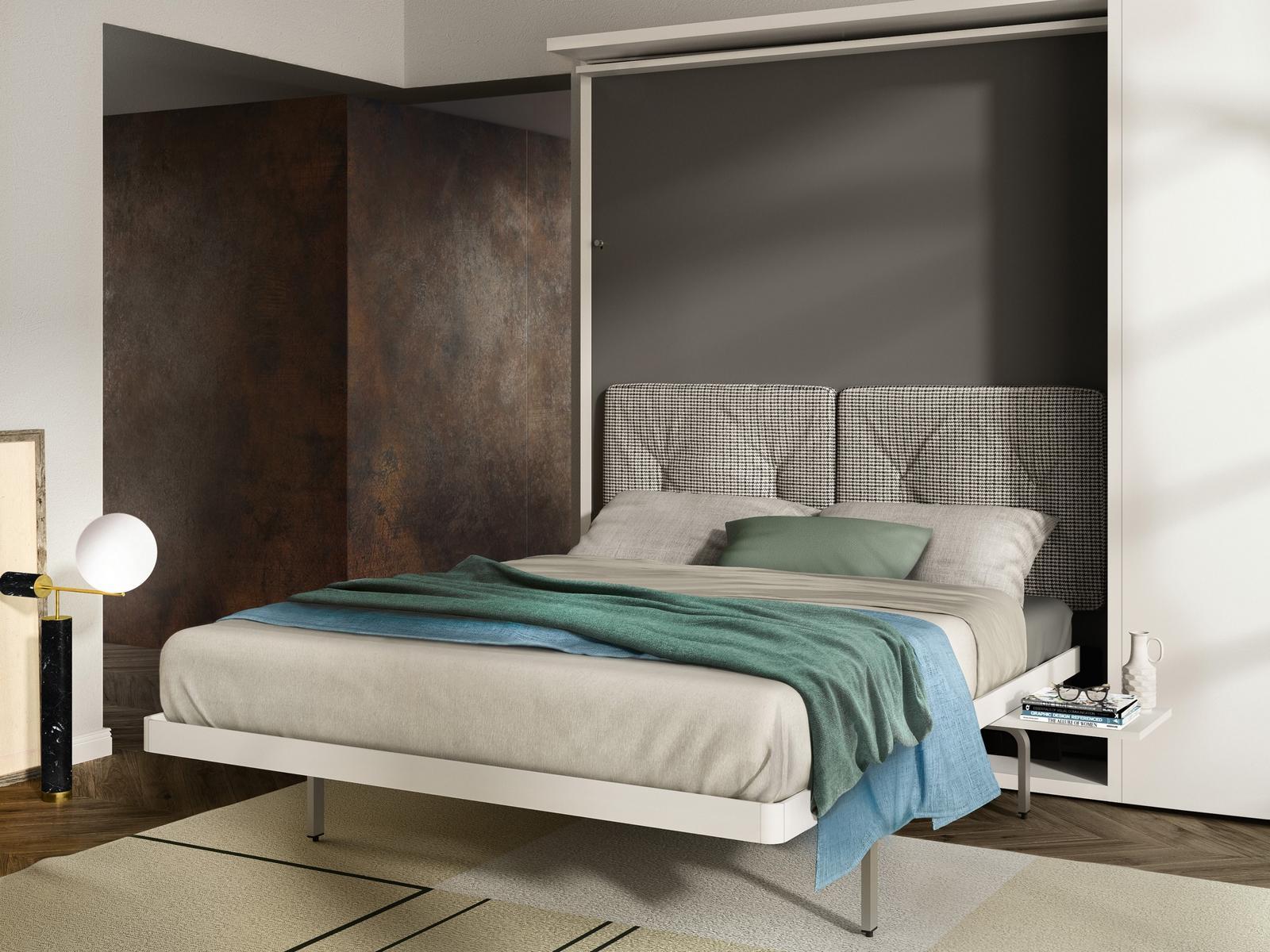 Storage wall with fold-away bed | Lgm by CLEI