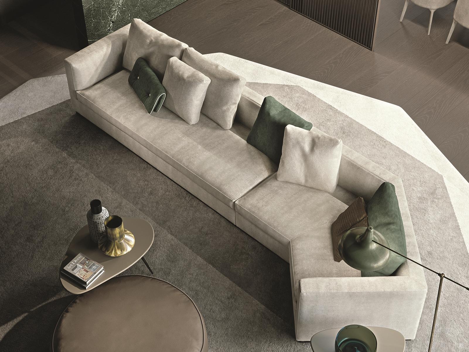 Sectional fabric sofa | Tiberio by Frigerio