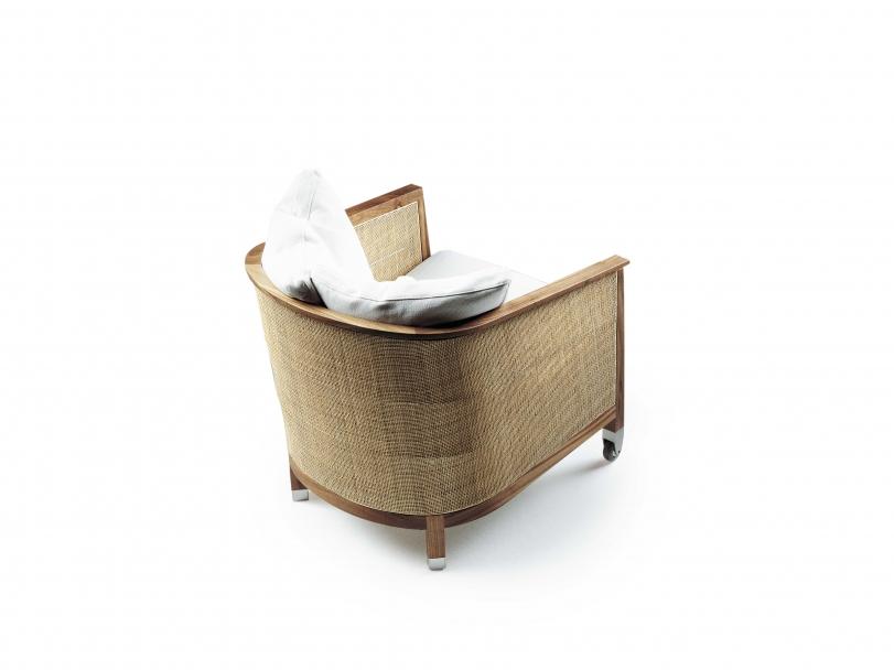 Fabric armchair with armrests | Mozart by Flexform