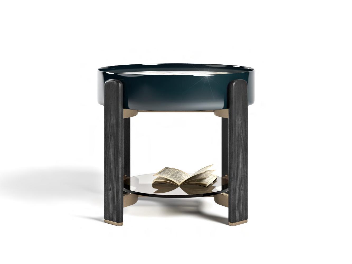 Round marble high side table | Kean by Formitalia