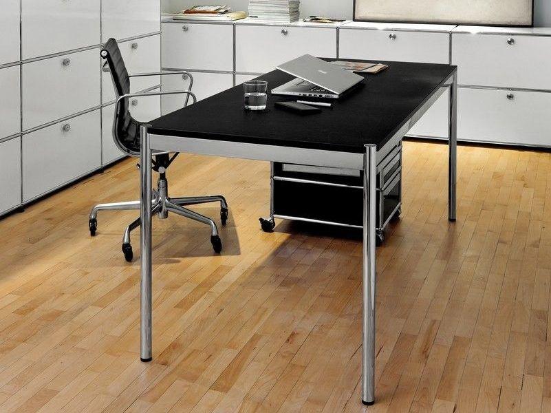 Height-adjustable steel writing desk | Haller Home Office Table by USM