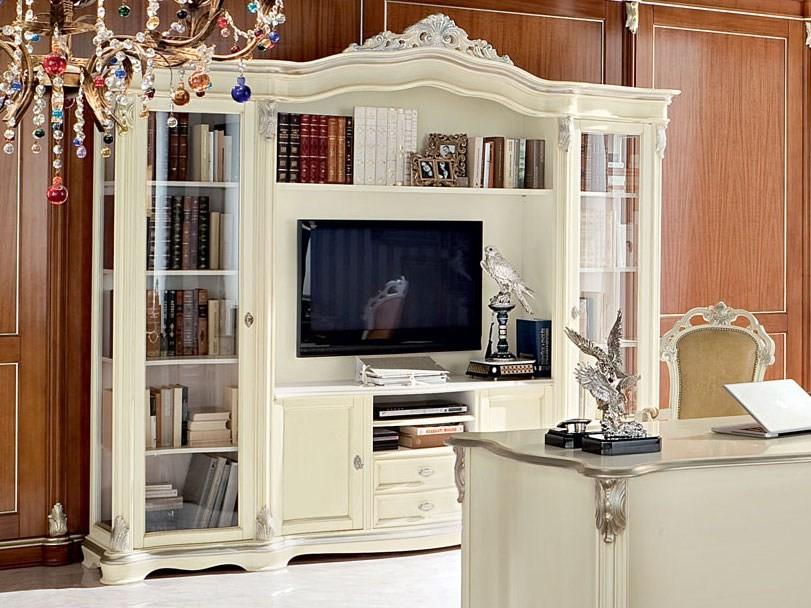 Open freestanding bookcase with TV stand | 13301 by Modenese Gastone