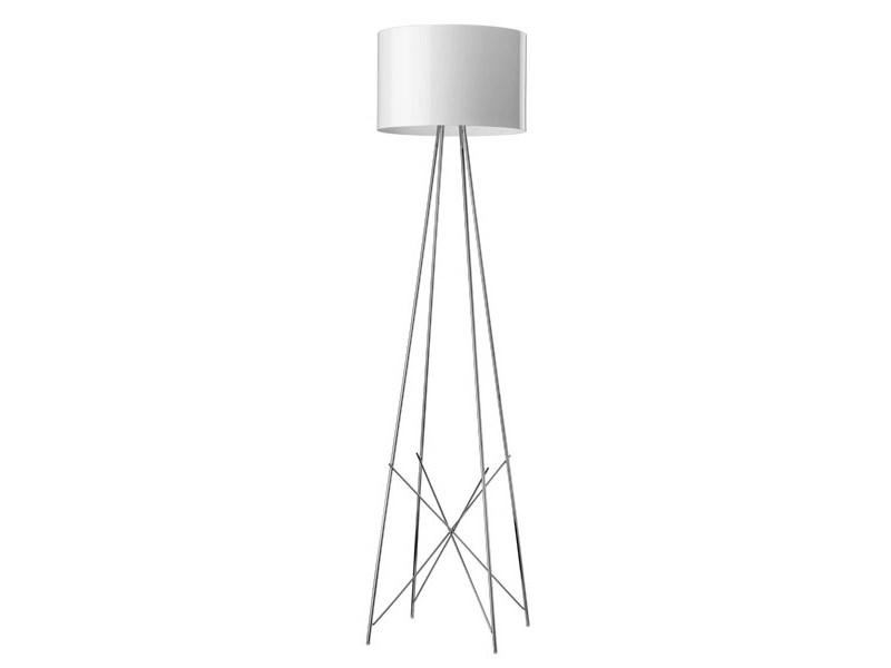 Chrome plated floor lamp | Ray F by Flos