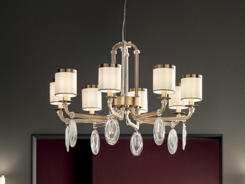 Metal and glass chandelier | Olympya Rd 8 by Masiero