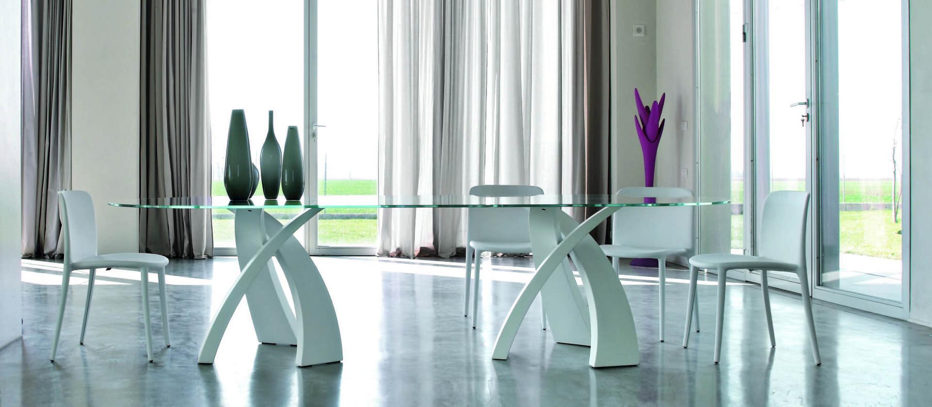 Oval glass table | Big Eliseo by Tonin Casa