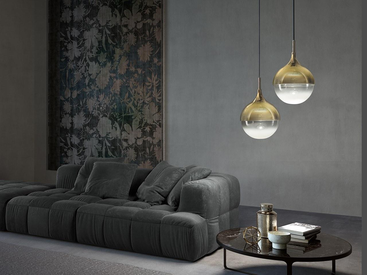 LED blown glass pendant lamp | Cora by Italamp
