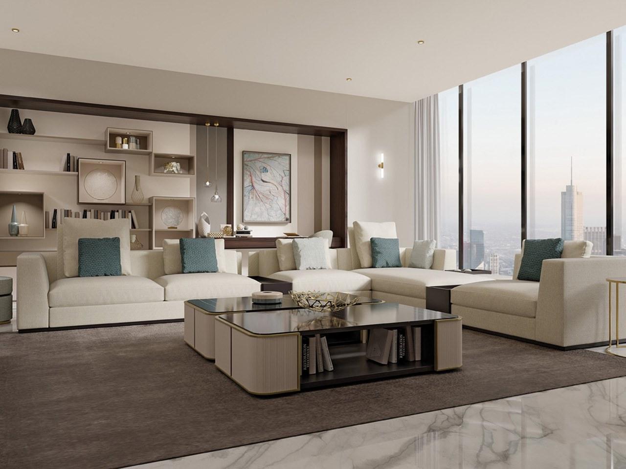 Corner sectional fabric sofa | Pr.680 by Stella del Mobile