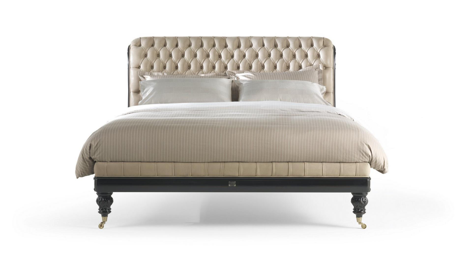 Double bed with tufted headboard | Allister by Gianfranco Ferre Home