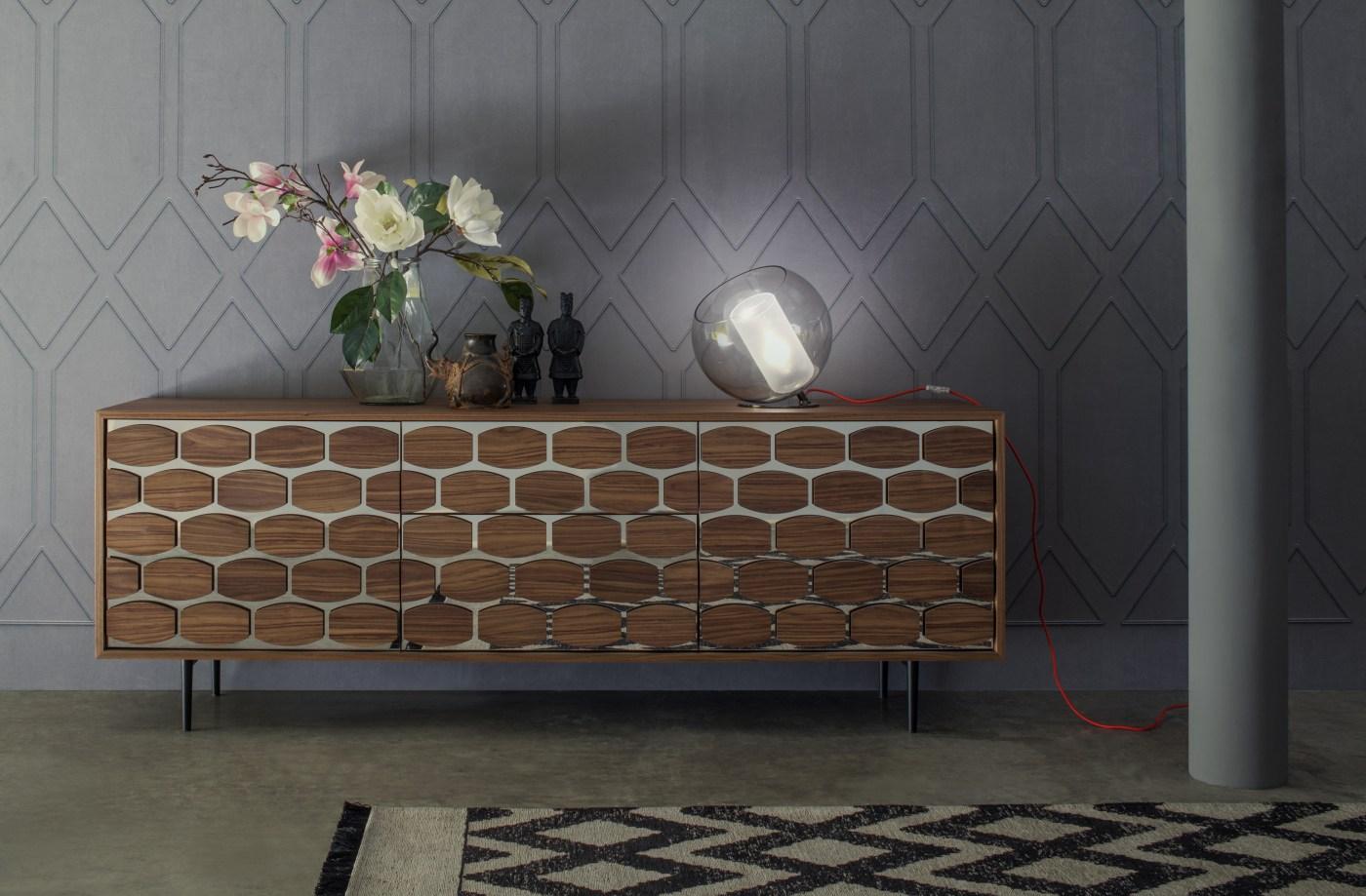 Wood veneer TV cabinet / sideboard | Honey by Tonin Casa