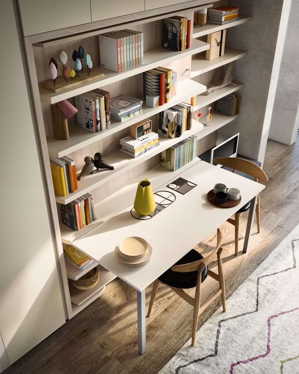 Storage wall with fold-away bed | Lgm01/tav by CLEI