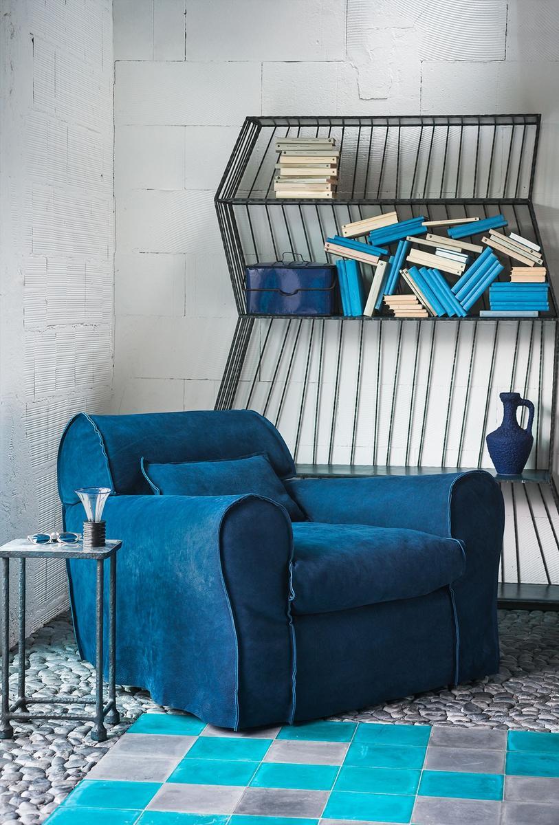 Leather armchair with armrests | Housse by Baxter