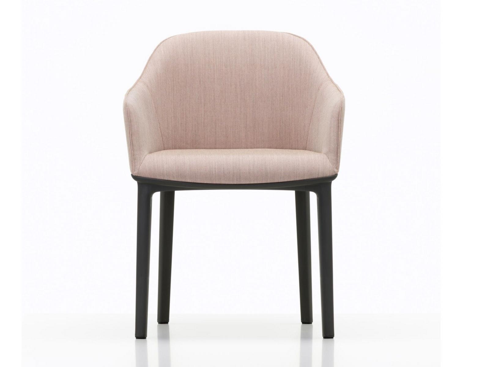 Upholstered fabric chair with armrests | Softshell by Vitra