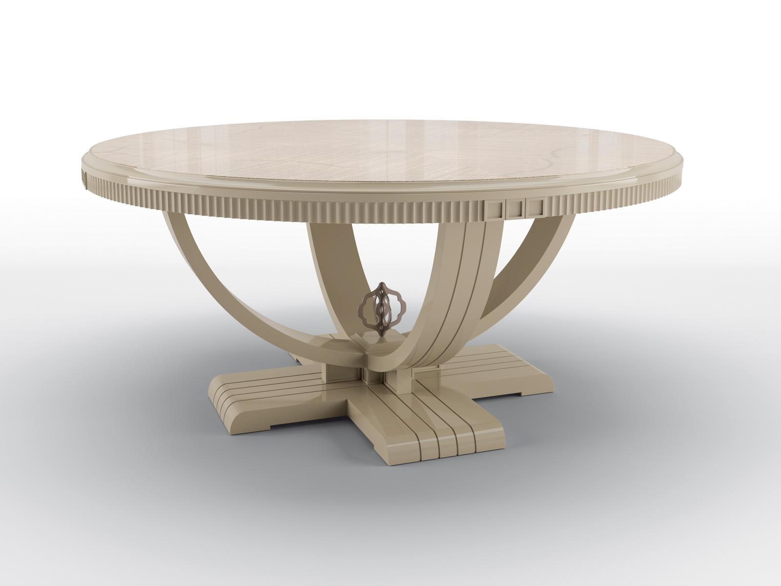 Round walnut table | Metropolis by Bruno Zampa