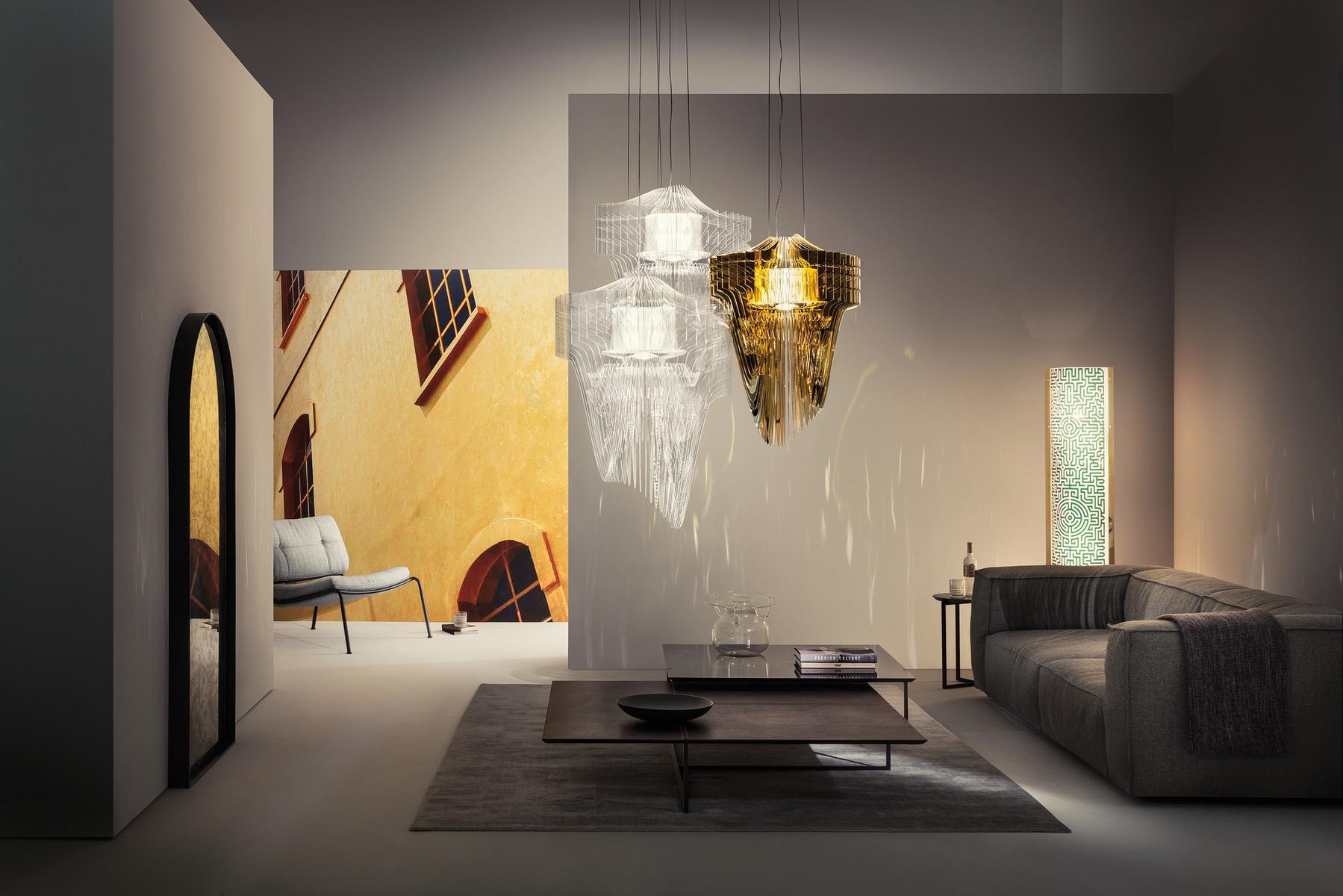 Cristalflex® / Lentiflex® LED pendant lamp | Aria Transparent by Slamp