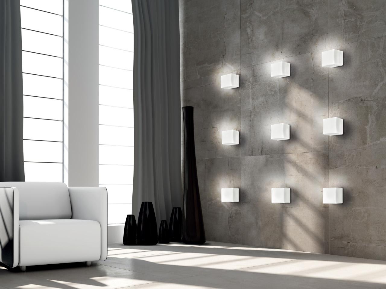 Blown glass wall lamp / ceiling lamp | Cubi P-pl16 by Leucos