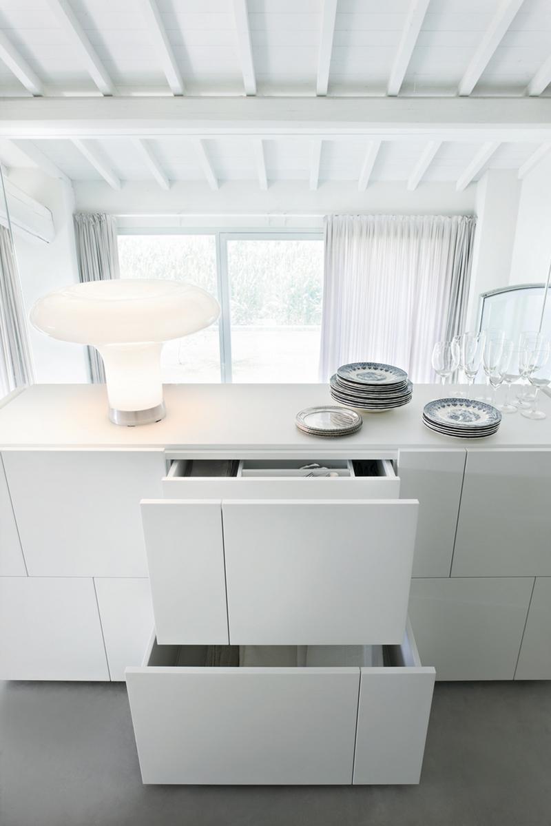 Lacquered sideboard with doors with drawers | Ortelia by Lema