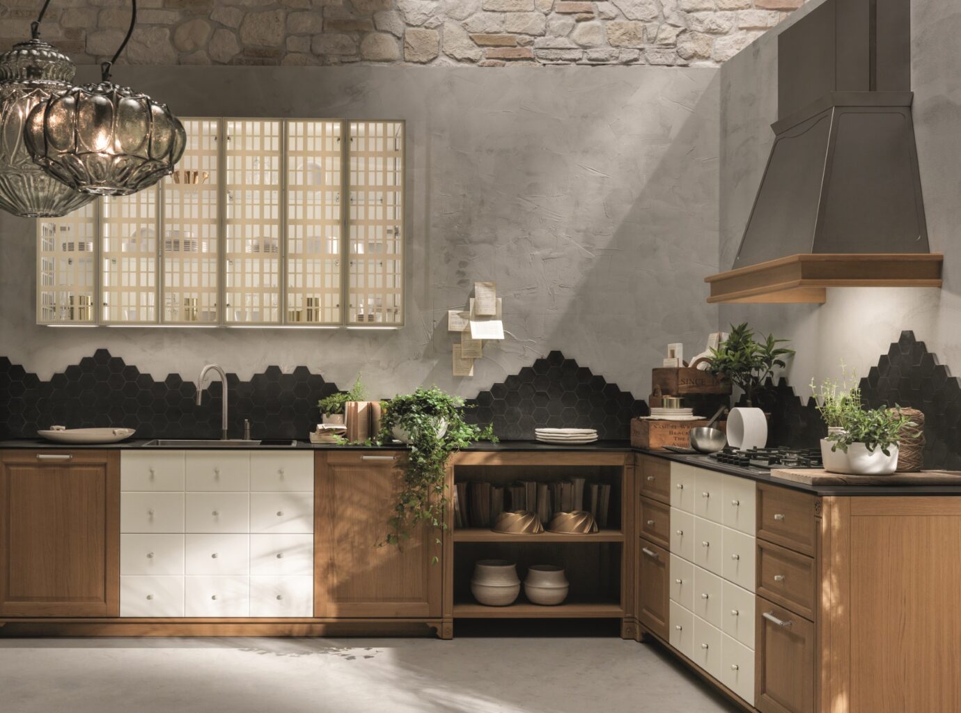 Wood kitchen with handles Aster Cucine Portrait