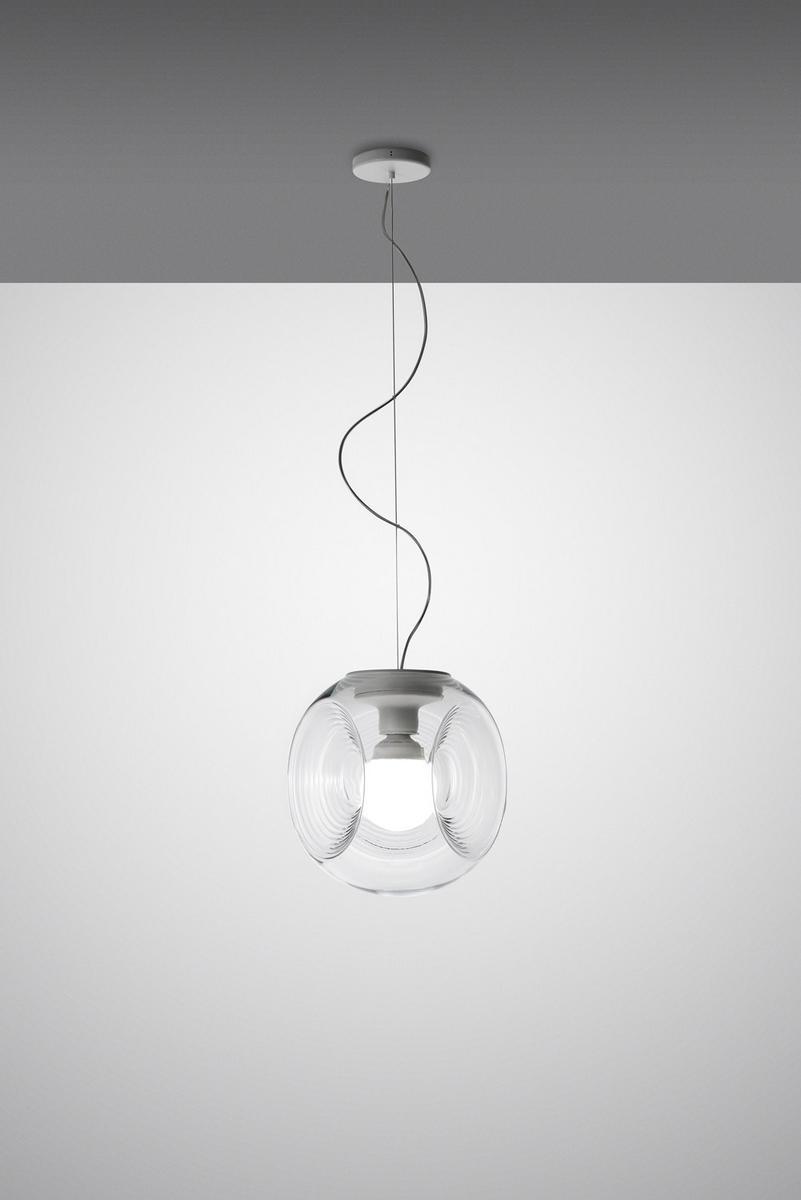 Fluorescent blown glass pendant lamp | Eyes by Fabbian