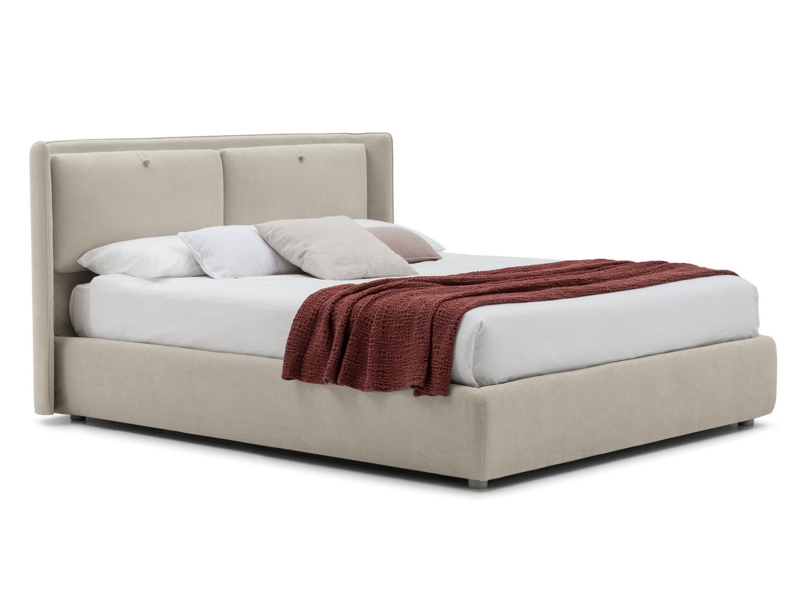 Upholstered storage bed | Kate by Bolzan letti